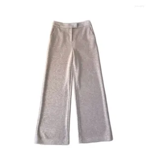 Pantalon femme tenue décontractée jambe droite large Version ample couleur unie Design chaud et confortable 2024 automne hiver