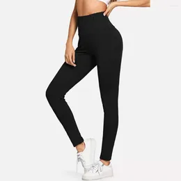 Pantalones de mujer Leggings de yoga de yoga para mujeres Solid de la cintura alta de la cintura.