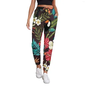 Pantalon de femme coloré jogger à imprimé fleuris