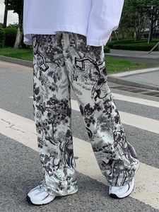 Pantalon femme Cool été Graffiti Harajuku ample japon automne pantalon mode drôle droit Hip Hop gothique femmes