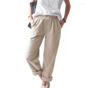 Damesbroek katoen massief elastisch hoge taille rechte lengte voor vrouwen Harajuku streetwear broek