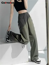 Pantalon féminin Cotvotee Cargo Femmes 2024 Fashion Spring Vintage Loose Streetwear Planches chics décontractées en ligne droite Y2K