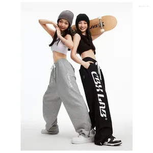 Pantalons Femmes Deeptown Baggy Pantalons de survêtement Femmes Automne Gris Kpop Streetwear Mode coréenne Casual Sport Jogger Harajuku Pantalon Hip Hop