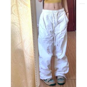 Damesbroek Deeptown y2k witte brede vrouwen hoge taille oversized vrachtbroeken hippie harajuku streetwear lente recht joggers casual