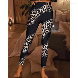 Damesbroek Divasily 2024 Mode Luipaardprint Hoge taille Fleece gevoerde legging Dames Casual skinny bodems