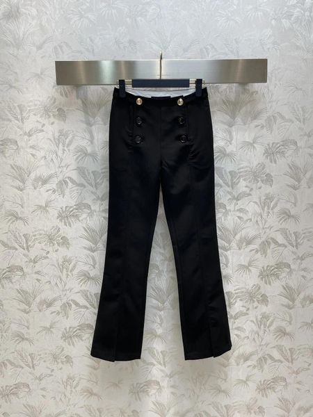 Pantalones de mujer estilo de principios de otoño cruzado cruzado pequeño negro versión Micro tipo lleno de atmósfera fácil de usar