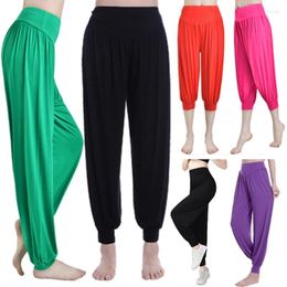 Pantalons pour femmes élastique lâche décontracté Yoga femmes grande taille sport Leggings Bloomers danse TaiChi Modal femmes pantalons