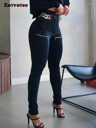 Damesbroeken Eotvotee Trekkoord Voor Vrouwen 2024 Casual Modeketen Ontwerp Effen Broek Vintage Streetwear Hoge Taille Skinny