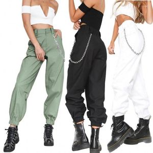 Pantalons pour femmes Automne Mode Harem Pantalons Femmes Solid Sports Joggers Chaîne Cheville Bande Cargo Bottoms