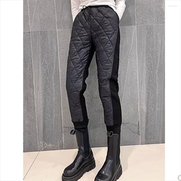 Pantalones de mujer Pantalones de algodón a la moda Pantalones de mujer sueltos y gruesos de invierno