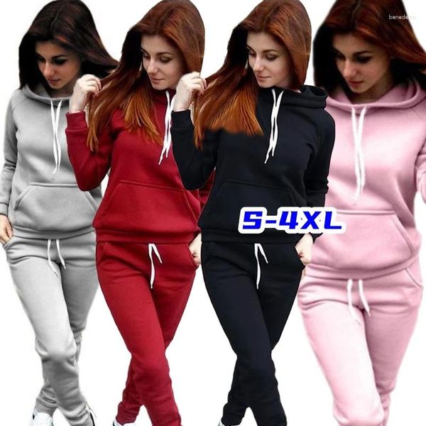 Pantalons pour femmes Mode Femmes Survêtements Costumes Tenue de sport Jogging Dames Survêtement à capuche Ensemble Vêtements Sweats à capuche Pantalons de survêtement Sweat