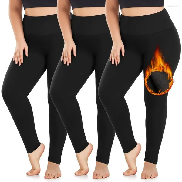 Pantalons pour femmes doublés en polaire Leggings d'hiver des années 80 pour femmes Shorts de motard femmes avec poche pantalons de survêtement post-partum