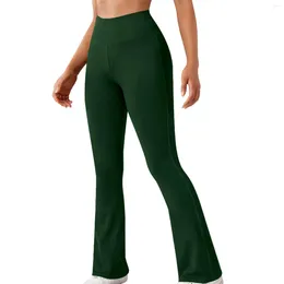 Damesbroeken voor dames Gebreide yoga-legging Stretch Fitness Hardlopen Gym Sport Volledige lengte Actieve broek met hoge taille