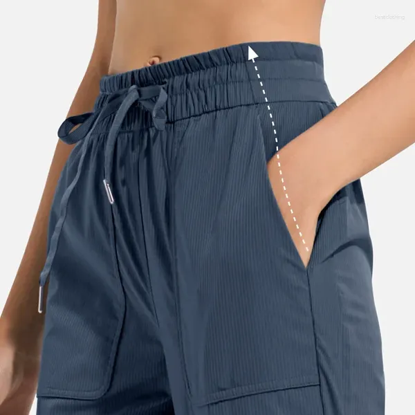 Pantalones de mujer con cordón para atar las piernas y pies adelgazantes, ropa deportiva larga transpirable para correr, bailar y Yoga