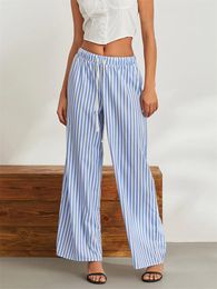 Pantalon féminin fufucaillm Femmes Long Casual Loose Elastic Affinerie large Jamoufre à sous-traits imprimé pour le bas du printemps d'été Bottoms