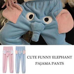 Pantalons femmes drôles femmes automne et hiver mignon un couple de sonnerie avec pyjama tronc éléphant J4Q7