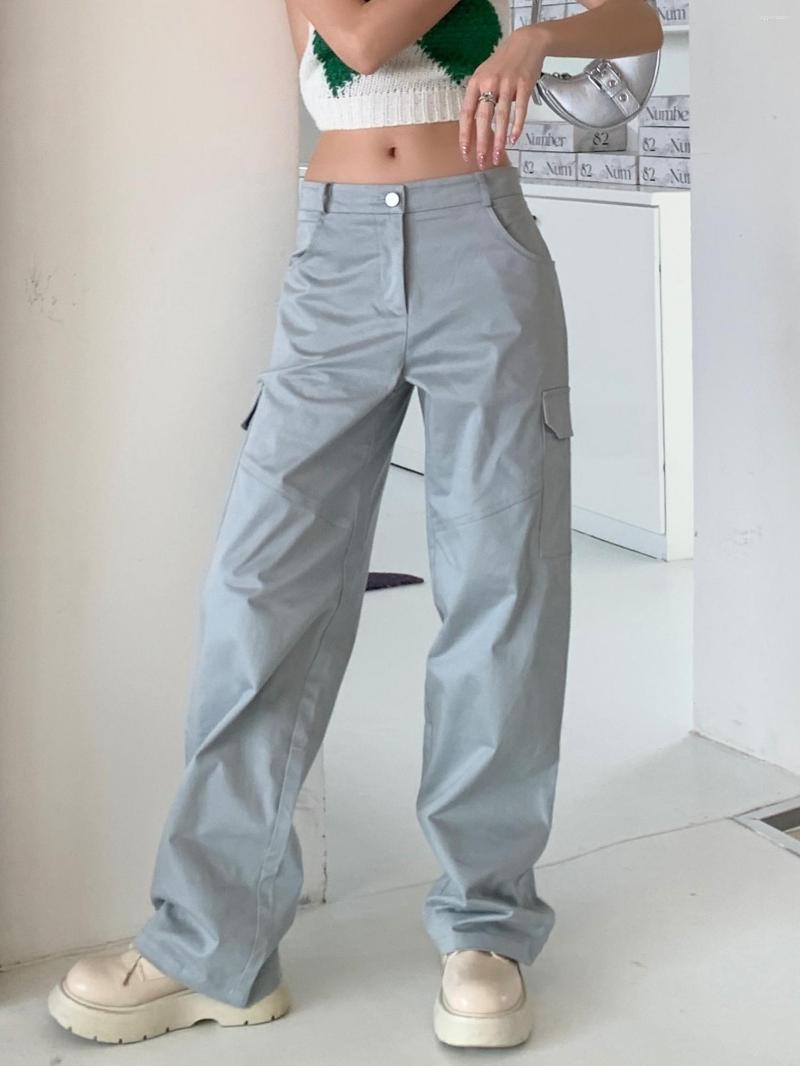 Calça feminina Harajuku Cargo Mulheres Hip Casual Hip Liew Lengacy Troushers Mujer Streetwear 2023