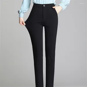 Pantalones de mujer Harajuku de verano de cintura alta de oficina de longitud completa para mujer pantalones ajustados ajustados que combinan con todo para mujer