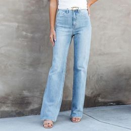 Damesbroeken Hoge taille Blue Jeans Rechte pijpen Chique brede denim Dames streetwear leggings Y2k Kledingbroek