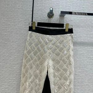 Pantalon femme industrie diamant 2023 lourd automne motif paillettes broderie pantalon droit pour les femmes Patchwork