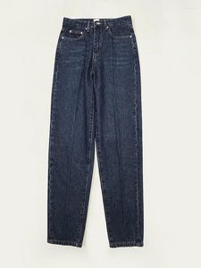 Pantalon en jean taille haute pour femme, pantalon en Denim, ample et décontracté, avec Logo au dos, Patchwork, 2024