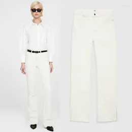 Women's Pants Jeans Women Baggy High-waisted Street Wear White Y2k Fashion