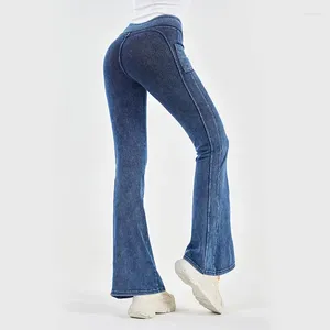 Pantalons pour femmes Jeans Femmes Yoga Gym Leggings Évasé Slim Fit Taille Haute Élastique Sexy Casual Sportswear