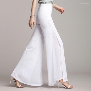 Damesbroek Koreaanse versie Hoge taille dubbele chiffon wijde pijpen broek uitlopende rok dameskleding plus maat 4XL