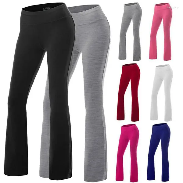 Pantalones De Mujer Señoras Sueltos Casual Deportes Yoga Bootcut Run Gym Jogger Leggings Pantalones Acampanados Pierna Ancha