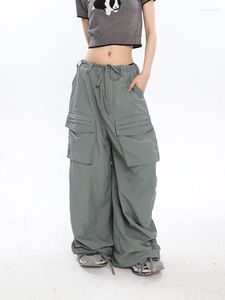 Pantalons pour femmes dames Parachute Hip Hop Street Spice Girl cordon de serrage sport poche salopette Harajuku ample décontracté Y2K pantalon jambe