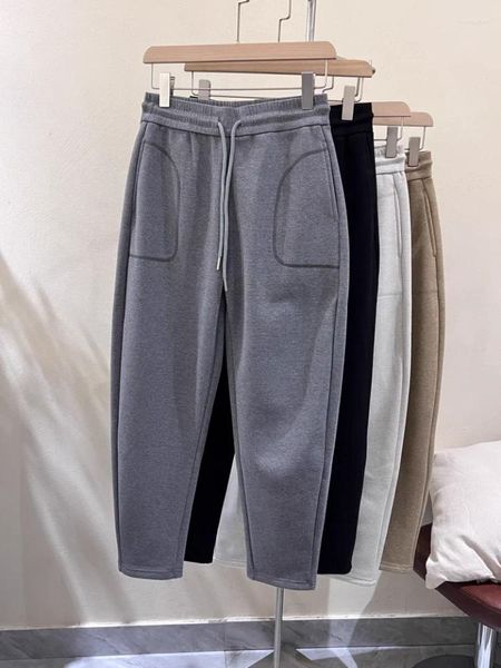 Pantalones de mujer estilo casual perezoso con cordón de felpa cálido jogger de mezcla de cachemira