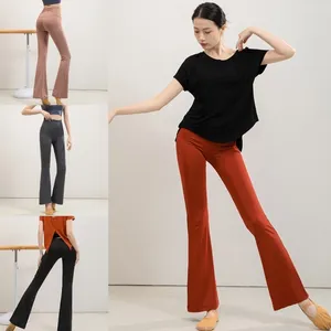Pantalons pour femmes Leggings évasés noirs légers Crossovers Bootcuts Yoga pour femmes Mode Casual Taille haute Entraînement Drop