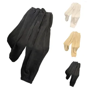 Pantalon de jogging doublé pour femme, pantalon de jogging sportif en polaire avec poches, pantalon de survêtement chaud pour l'hiver