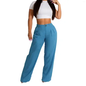 Pantalon femme Lin Coton Décontracté Été Respirant Pantalon Droit