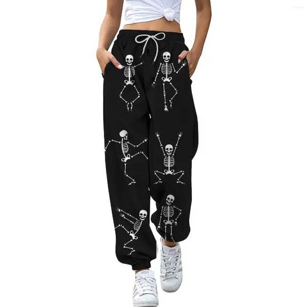 Pantalon ample pour femmes, Leggings de sport, petite édition, Halloween, imprimé en 3D, taille haute, polyvalent, décontracté, 2024