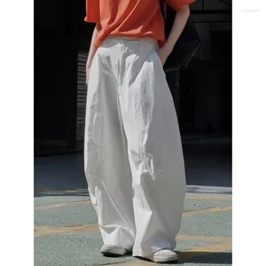 Pantalon féminin Louvre d'été japonais aéré neutre pantalon largeur incurvé est lâche et mince décontracté pour les femmes