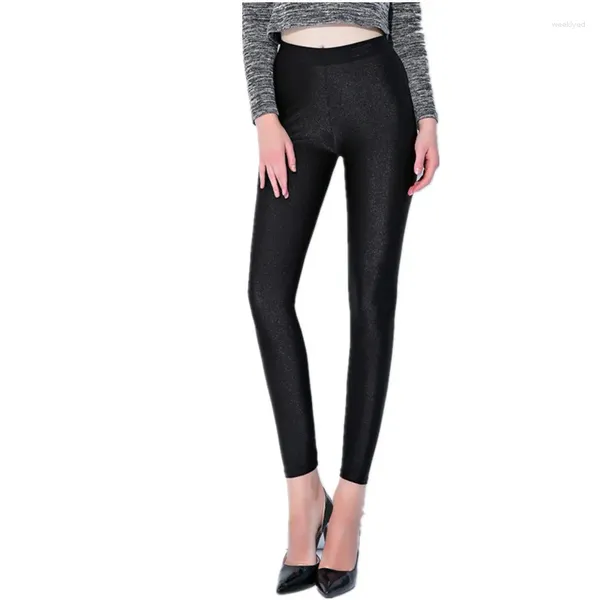 Pantalones para mujer LPOWSS 2024 Mujeres Slim Casual Leggings Cintura alta Estiramiento Pantalones sexy Vetement Femme Soft Skinny Black Legginsy