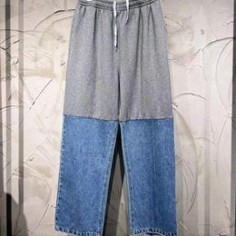 Pantalon femme luxe jachère pantalon Design original Patchwork tendance unisexe jean déchiré
