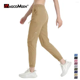 Pantalons pour femmes MAGCOMSEN randonnée Cargo Joggers séchage rapide léger pantalon de survêtement décontracté en plein air athlétique entraînement dames pantalon