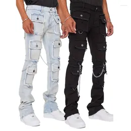 Pantalon féminin homme déchiré en détresse détruits en ajustement droit denims mode décontracté skinnys jeans empilés de patchs cadeaux