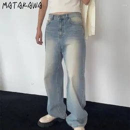 Pantalones para mujer Matakawa moda coreana Y2k Denim Mujer primavera otoño ropa informal suelta Pantalones de Mujer Vintage Ropa