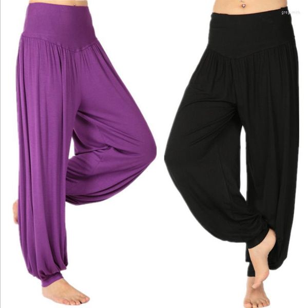 Pantalon femme Modal printemps été Pantalon grande Femme ample taille haute Harem mode Pantalon décontracté solide Yoga vêtements de sport