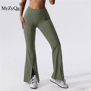 MyZyQg Sexy Femmes Jambes Larges Yoga Hip-lifting Taille Haute Sports Fitness Course Gym Danse Casual Flare Leggings Sportswear