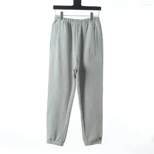 Pantalon de survêtement en tissu de fil gris naturel pour femme