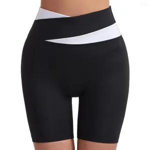 Pantalon Femme Nylon Back V Buyoga Shorts Femmes Taille Haute Fitness Entraînement Gym Courir Scrunch Leggings Pantalon Jogging Active Wear