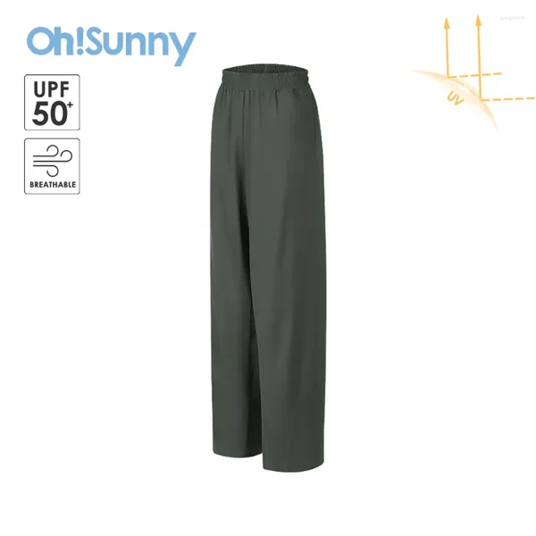 Pantalon féminin ohsunny femmes décontractée 2024 printemps d'été anti-UV upf50 mode extérieur en plein air