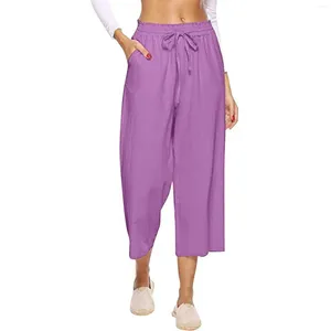 Pantalon féminin extérieur confortable coton d'été