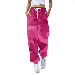 Damesbroeken Outdoor Fitness Yoga Damesbroeken Casual Mode Print Sport Pantalon Trekkoord Bloomers Dames Camuflaje Joggingbroeken