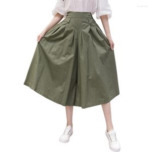 Pantalons femme pantalons De Mujer 2022 printemps été mode femmes jambe large mince ample droite Hakama femmes outillage