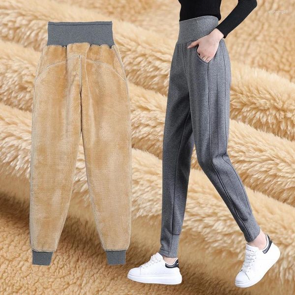 Pantalon féminin joggers joggeurs femmes épais pantalons de survêtement hivernaux chauds